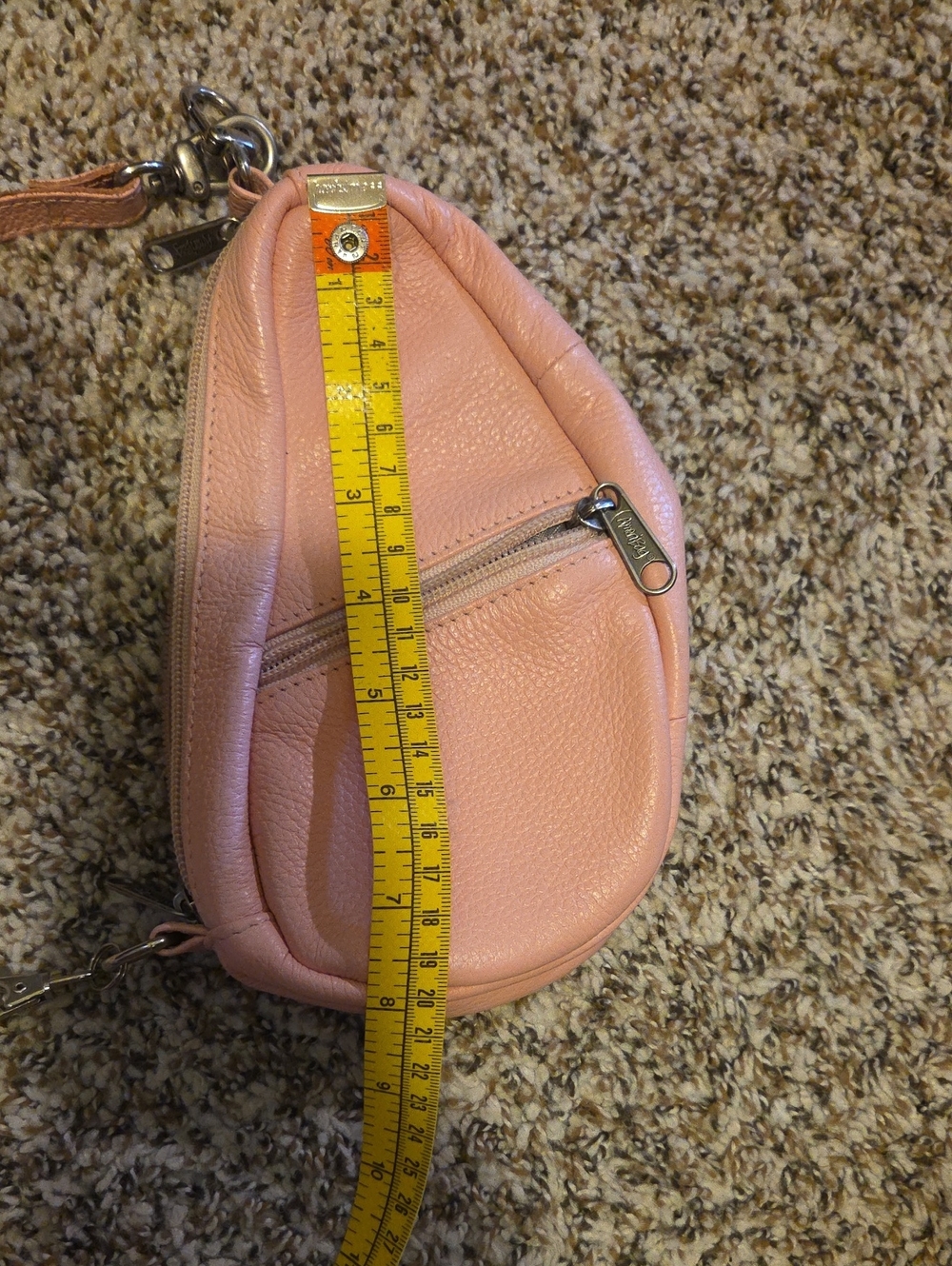 Pink Leather Crossbody Sling Bag - Ameribag Baglette